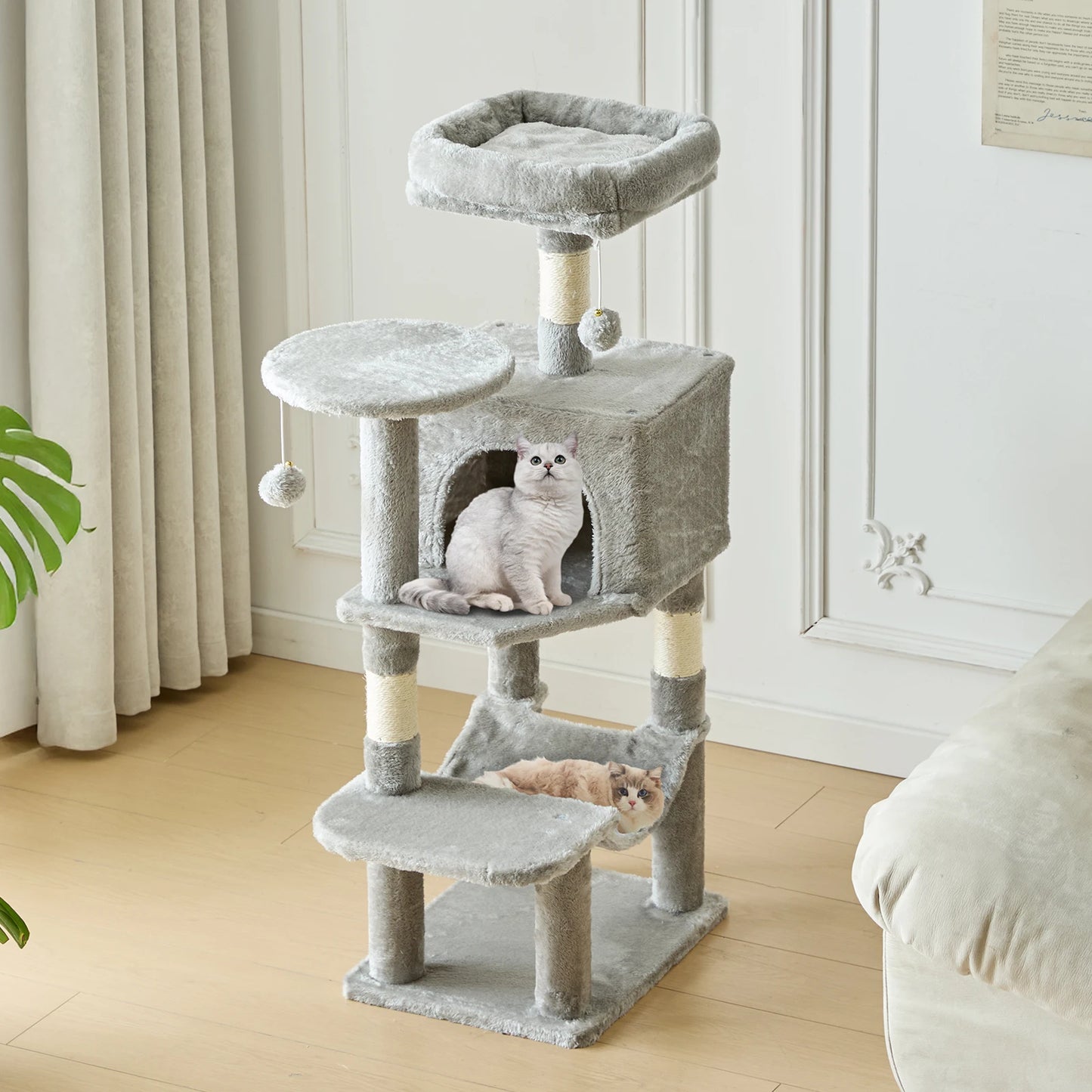 JHK Multi Cat Climbing Cat Tree Tower Sisal Scratching Posts