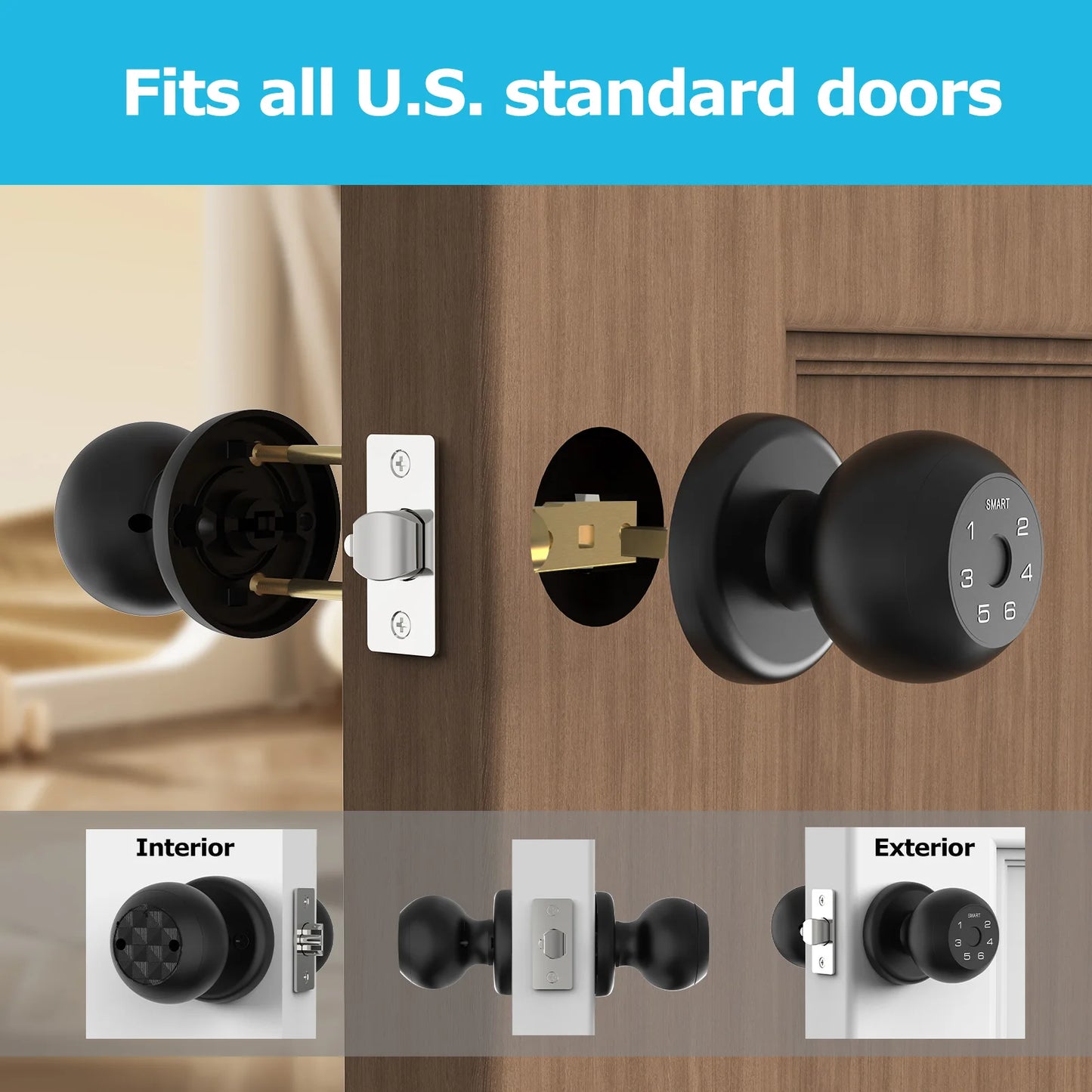 Viladepot Smart Lock Fingerprint Door Lock With App Control