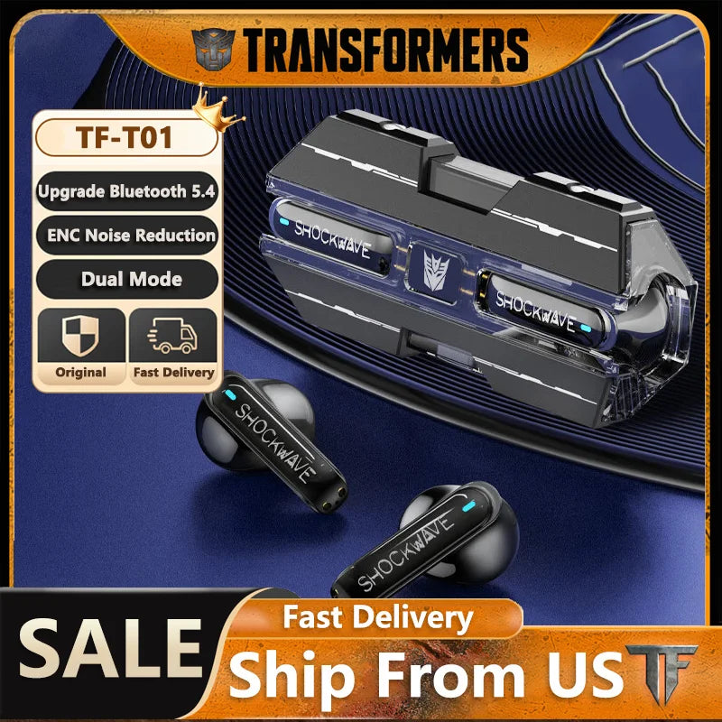 Transformers TF-T01 Gaming Earphones Bluetooth 5.3 Wireless Earbuds