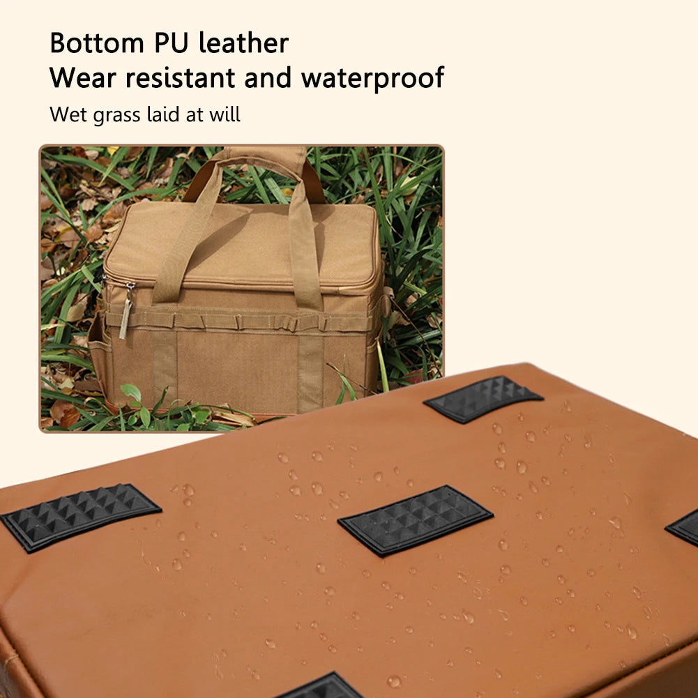 VKTECH Camping Cooking Utensil Organizer Collapsible Storage Case