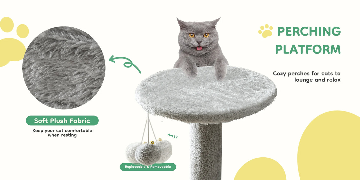 JHK Multi Cat Climbing Cat Tree Tower Sisal Scratching Posts