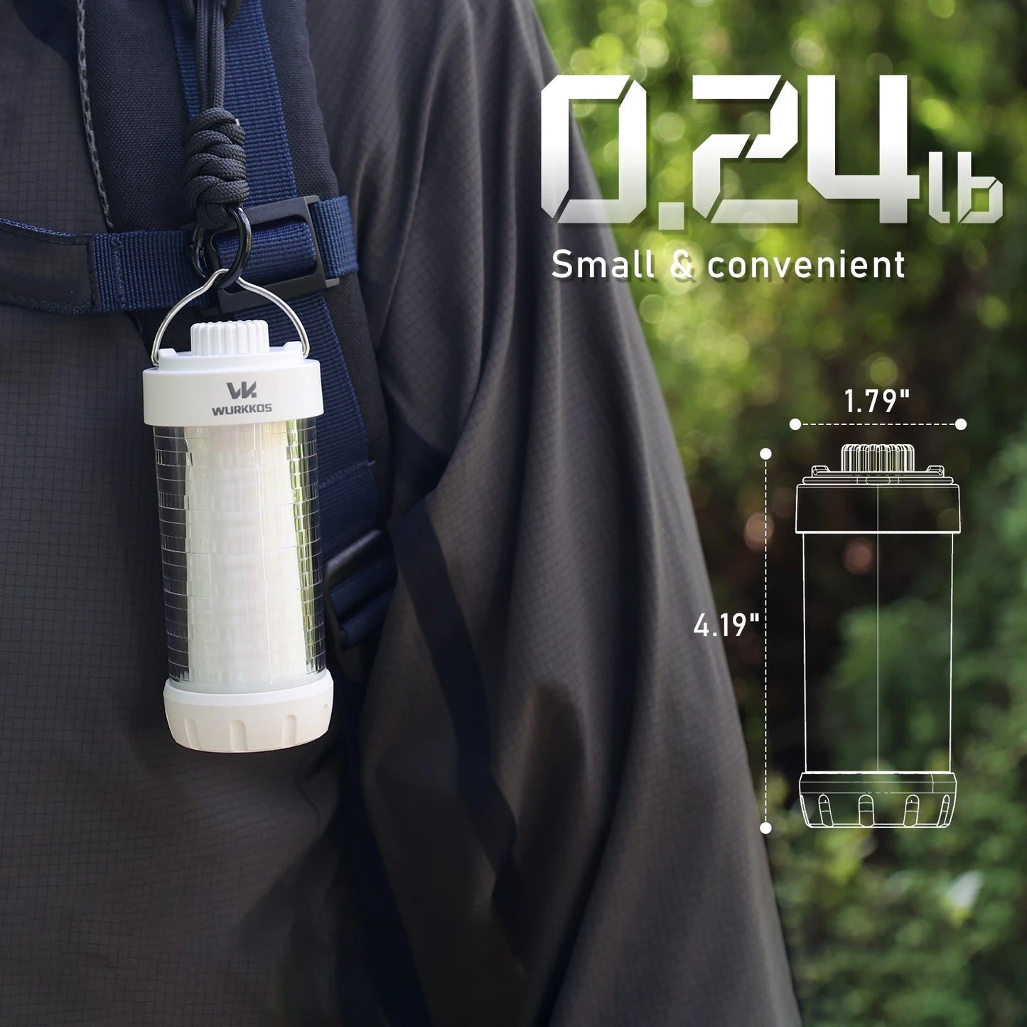 Wurkkos CL01 Camping Lantern 550lm Rechargeable LED Lantern Power Bank