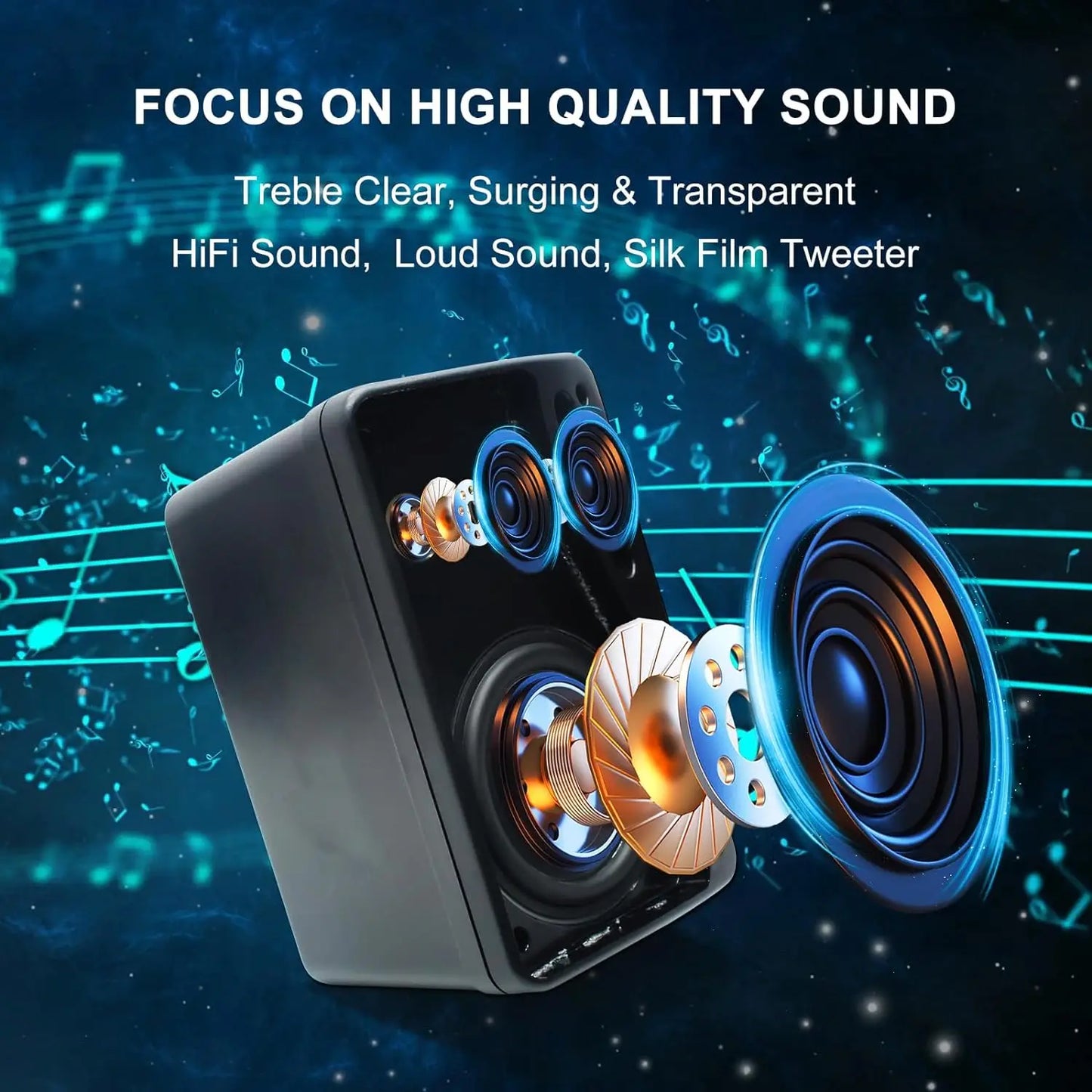 Herdio Outdoor Passive Speakers Three Way Waterproof Wall Mount