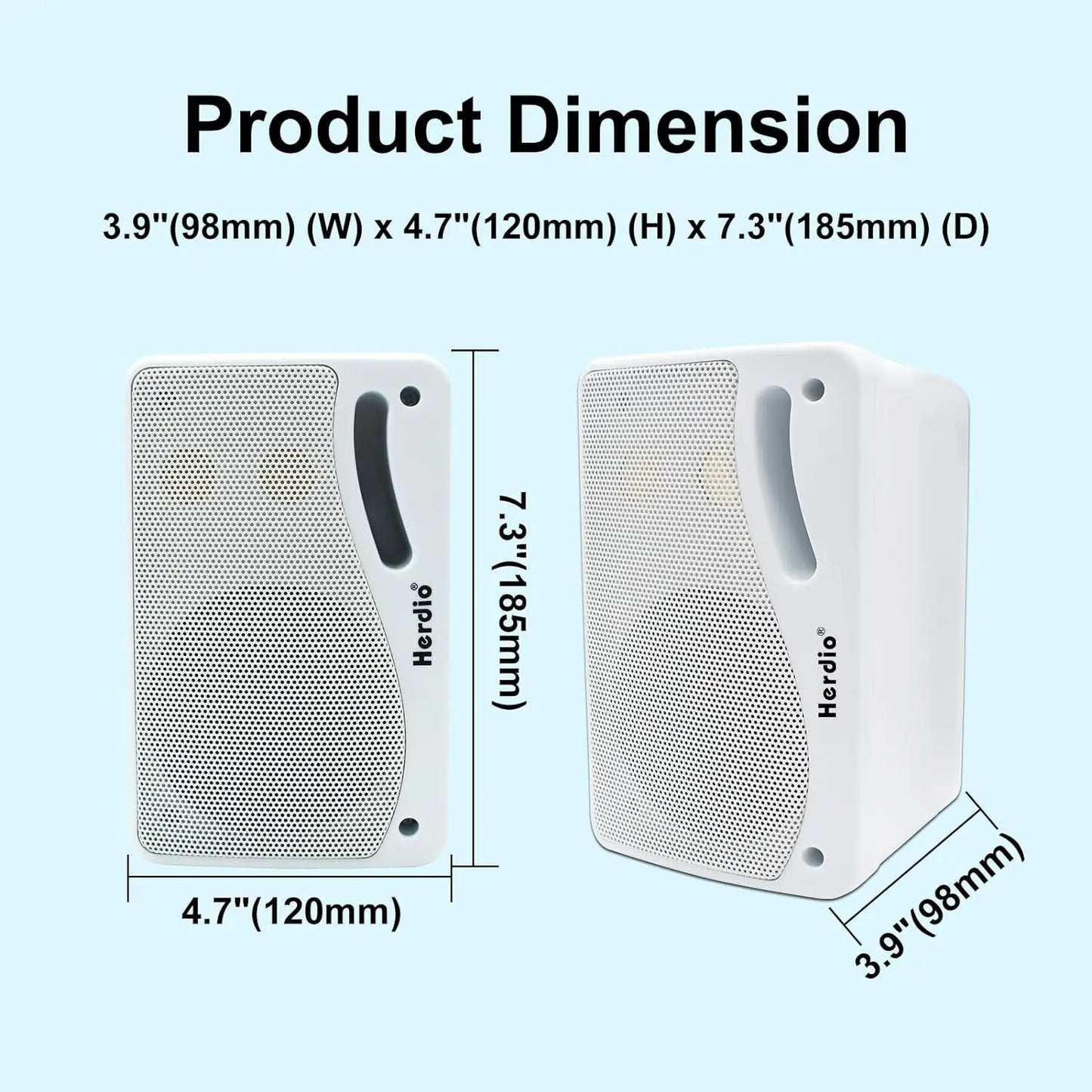 Herdio Outdoor Passive Speakers Three Way Waterproof Wall Mount