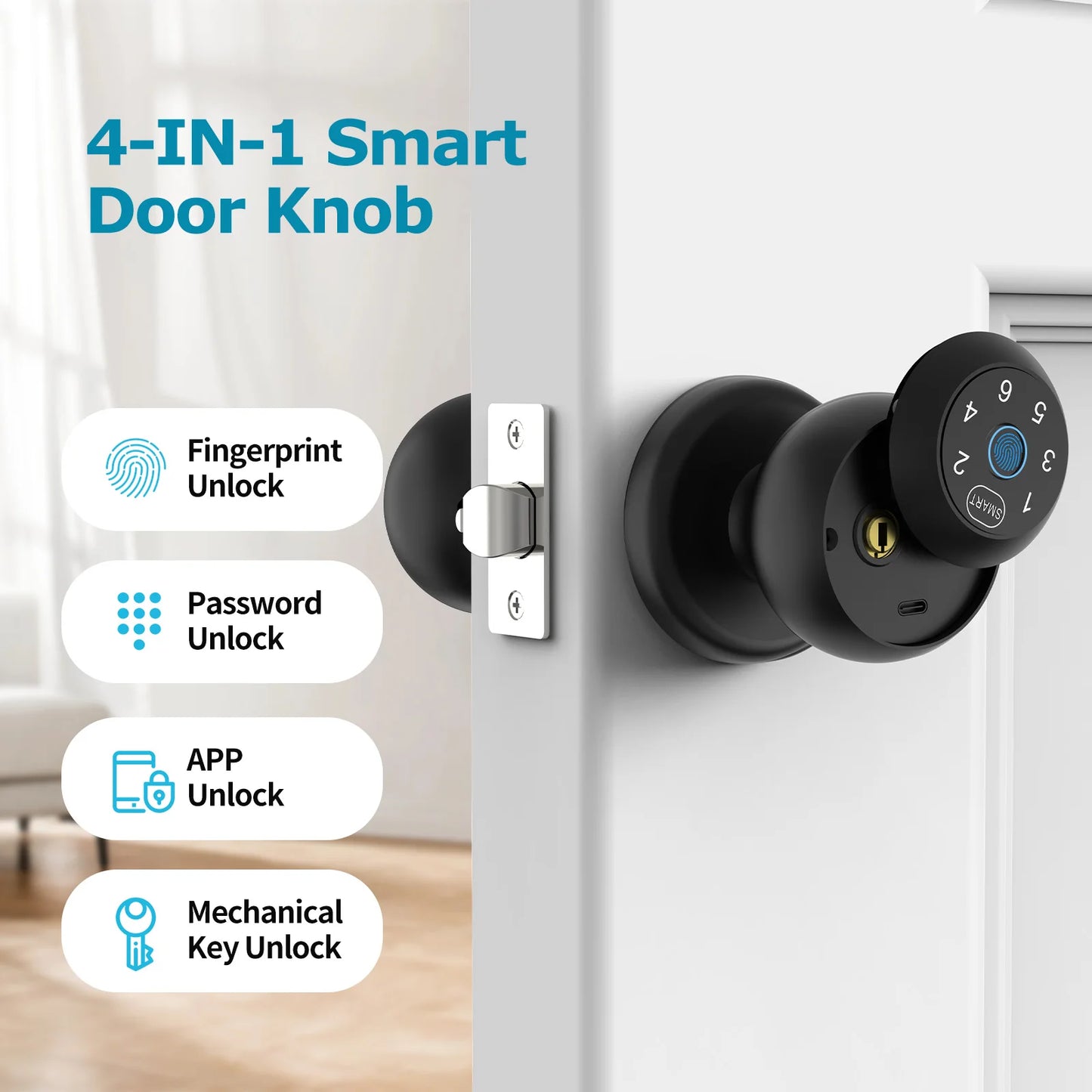 Viladepot Smart Lock Fingerprint Door Lock With App Control