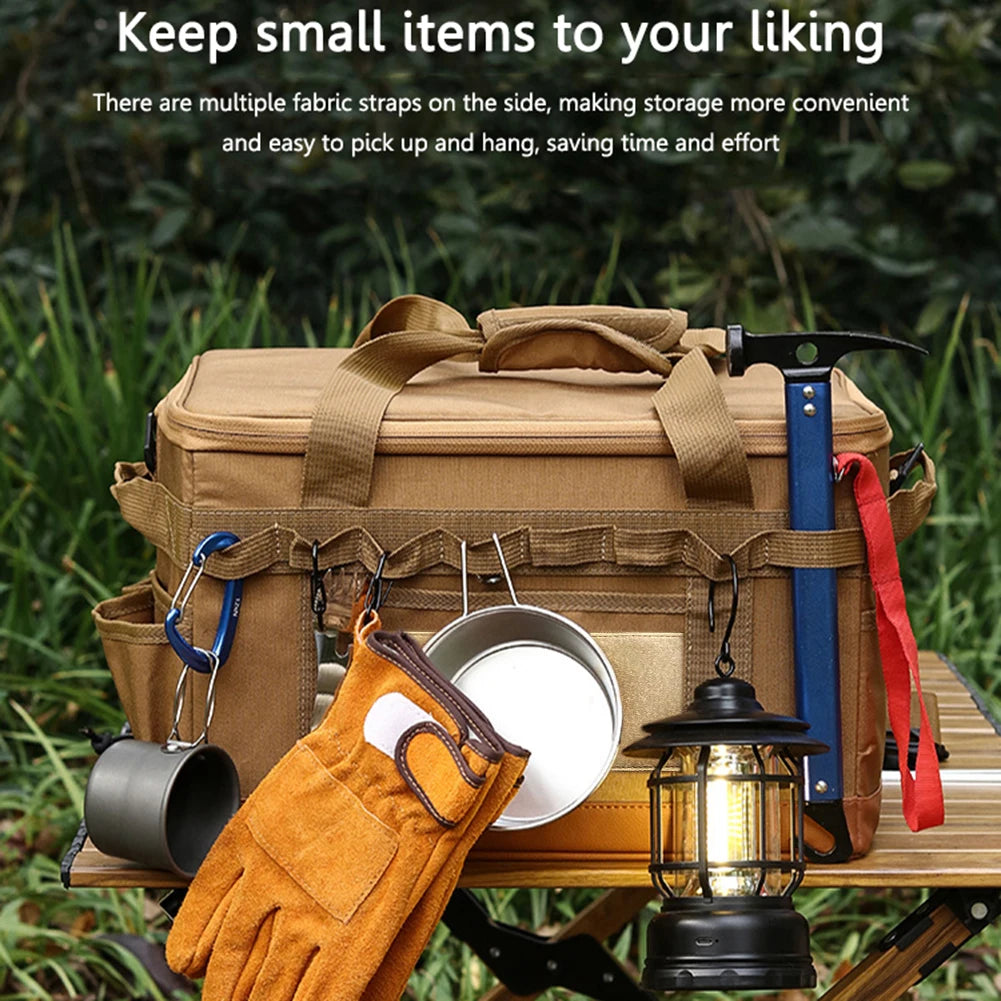 VKTECH Camping Cooking Utensil Organizer Collapsible Storage Case