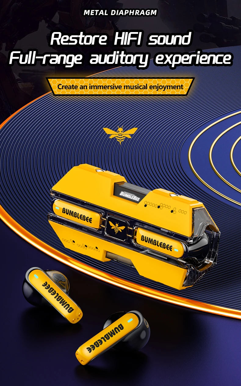 Transformers TF-T01 Gaming Earphones Bluetooth 5.3 Wireless Earbuds