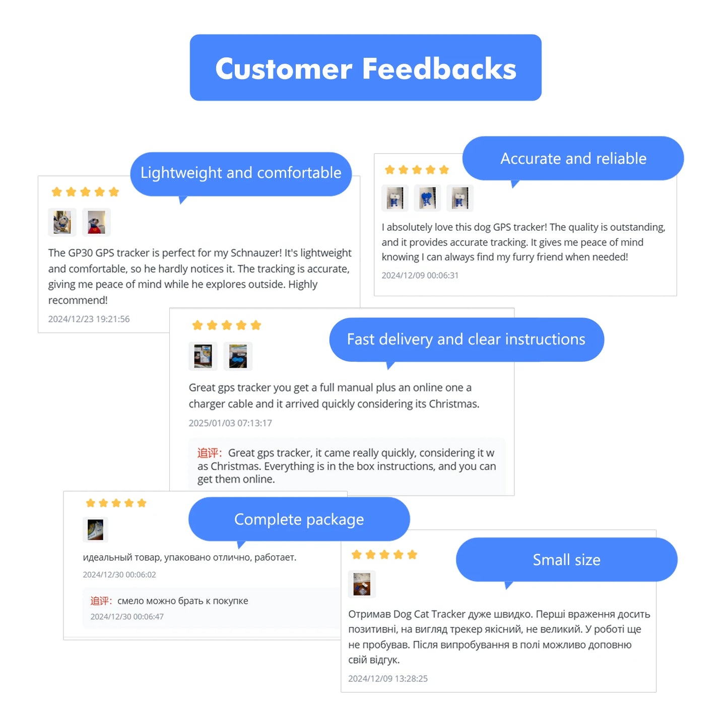 WANWAYTECH 4G Pet GPS Tracker Waterproof Live Tracking With App