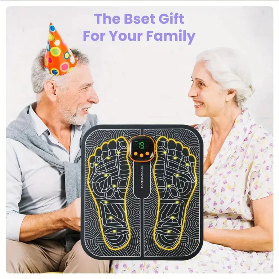 EMS Foot Massager For Muscle Relaxation With LCD Display Remote Control For Back And Leg Massage