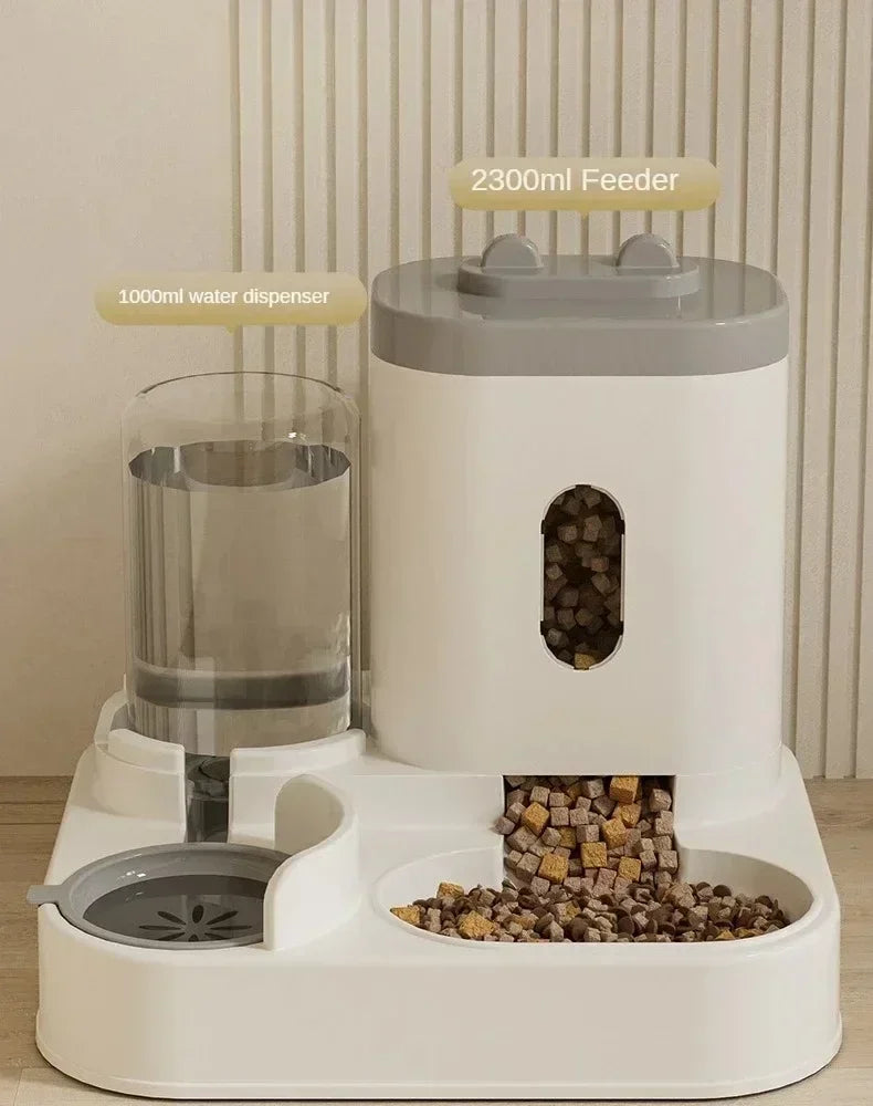 Automatic Pet Feeder And Water Fountain For Dogs And Cats