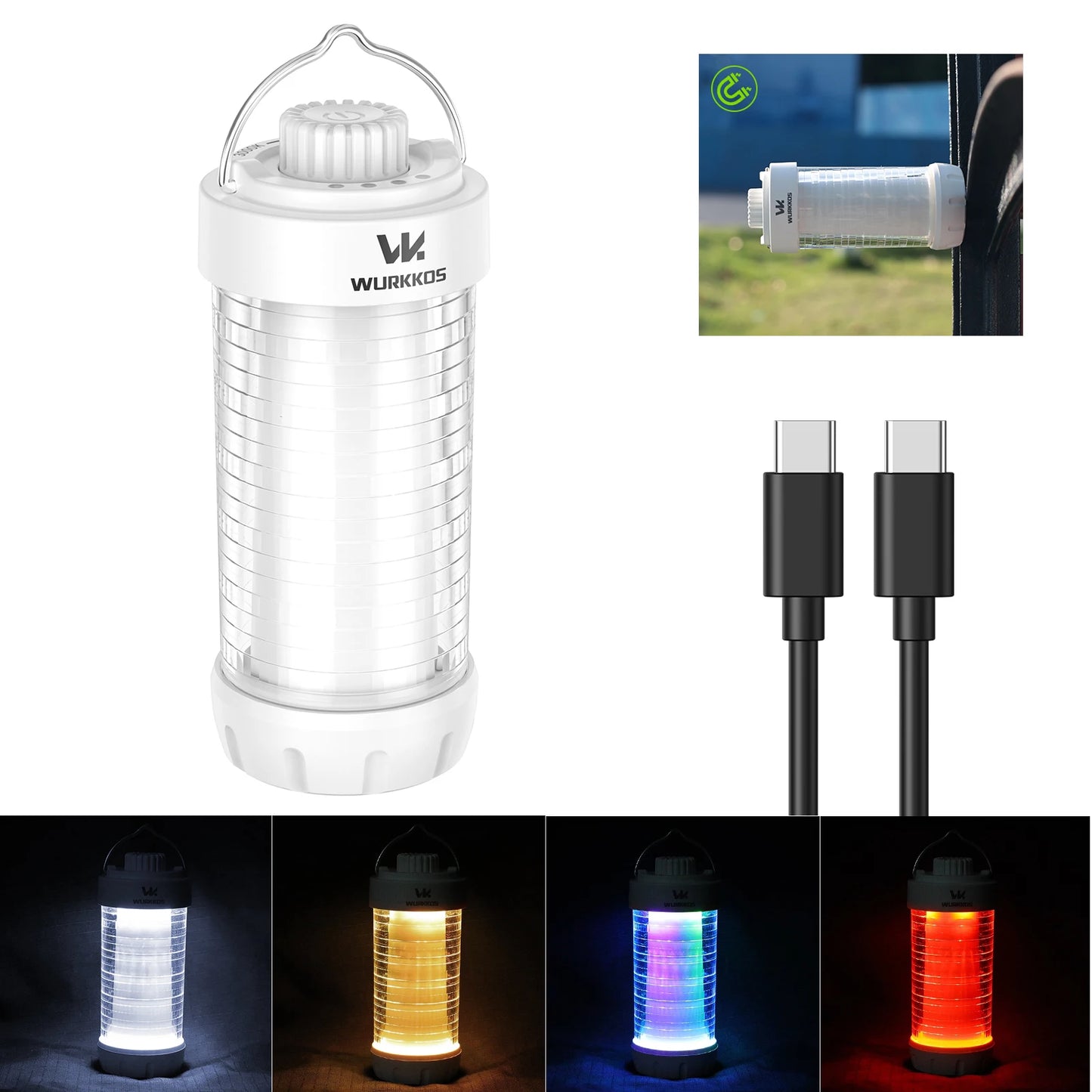 Wurkkos CL01 Camping Lantern 550lm Rechargeable LED Lantern Power Bank