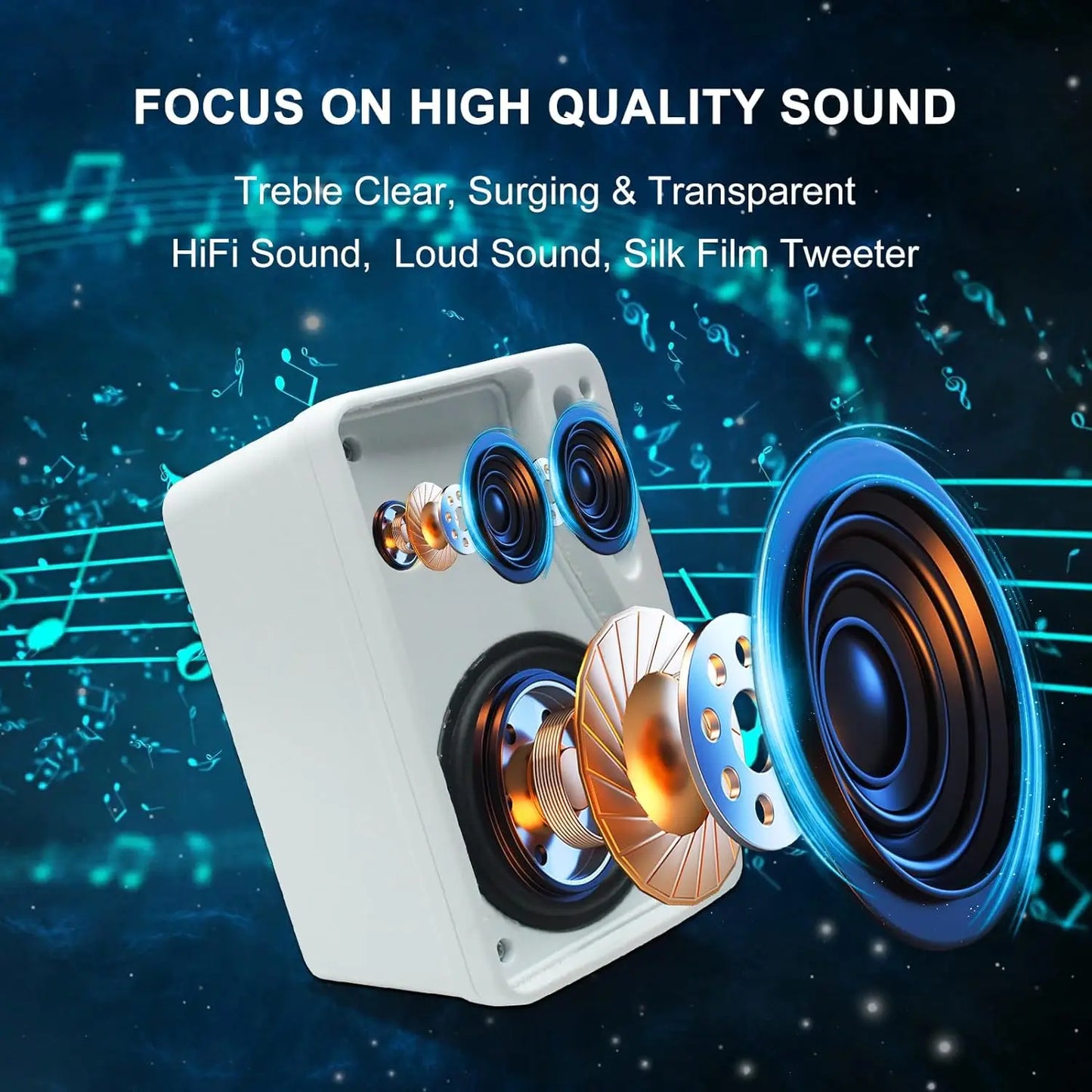 Herdio Outdoor Passive Speakers Three Way Waterproof Wall Mount