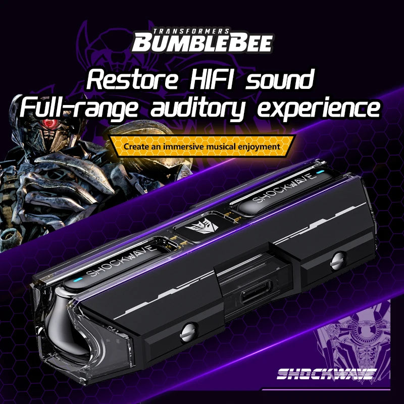 Transformers TF-T01 Gaming Earphones Bluetooth 5.3 Wireless Earbuds