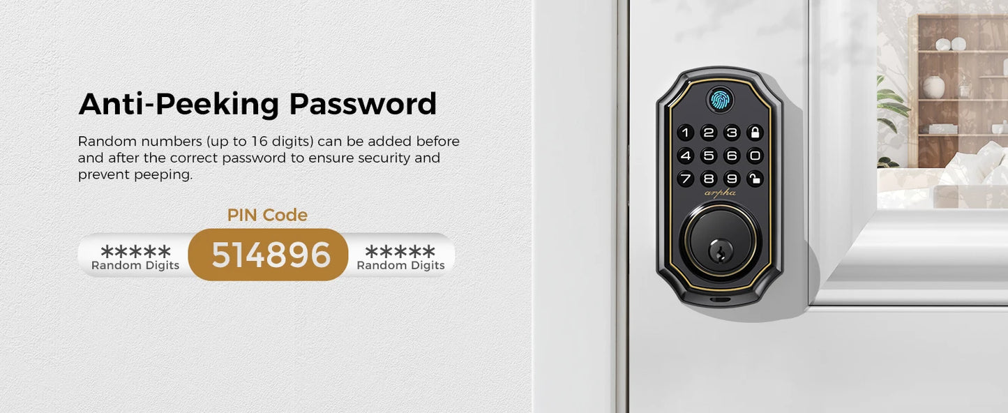 Arpha D280 Keyless Entry Door Lock 5 in 1 Deadbolt