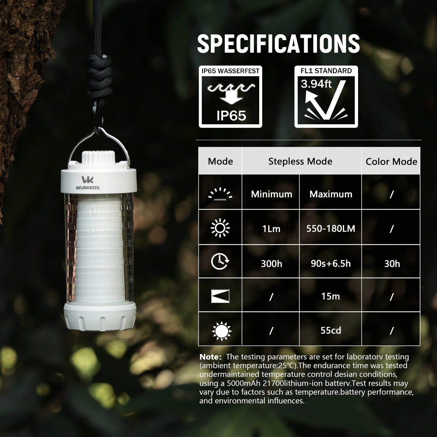 Wurkkos CL01 Camping Lantern 550lm Rechargeable LED Lantern Power Bank