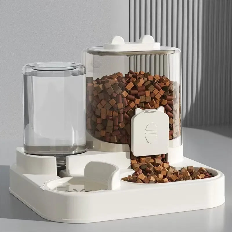 Automatic Pet Feeder And Water Fountain For Dogs And Cats