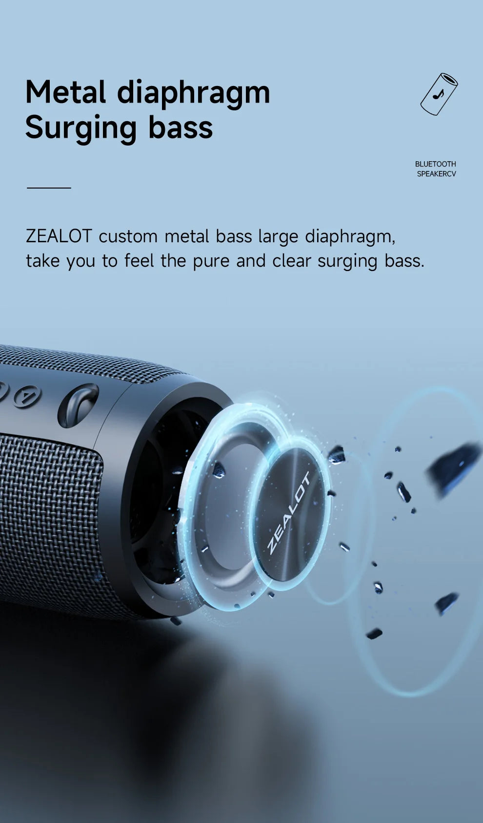 ZEALOT S51Pro 40W IPX5 Waterproof Bluetooth Speaker TWS