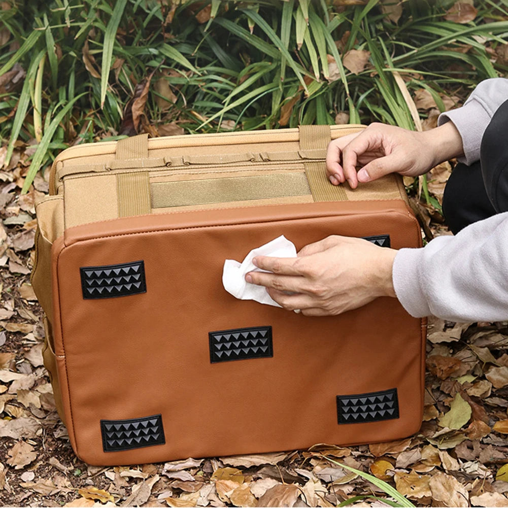 VKTECH Camping Cooking Utensil Organizer Collapsible Storage Case