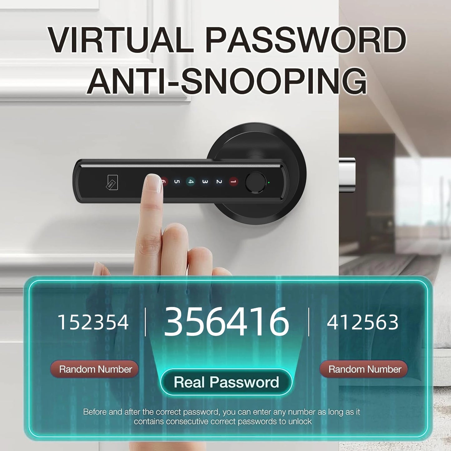 Viladepot Smart Lock Biometric Fingerprint With App Bluetooth Control