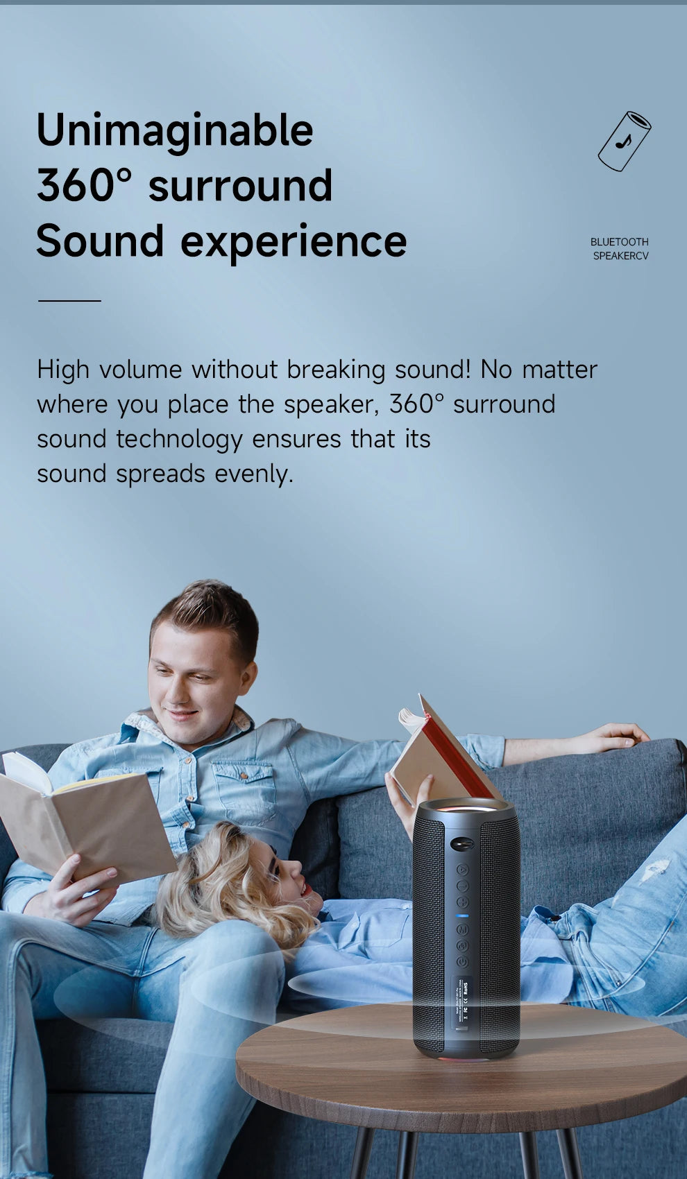 ZEALOT S51Pro 40W IPX5 Waterproof Bluetooth Speaker TWS