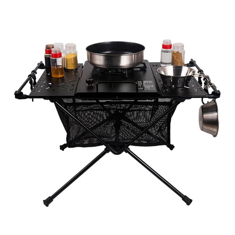 West Tune Folding Aluminum Camping Table With Mesh Storage Bag