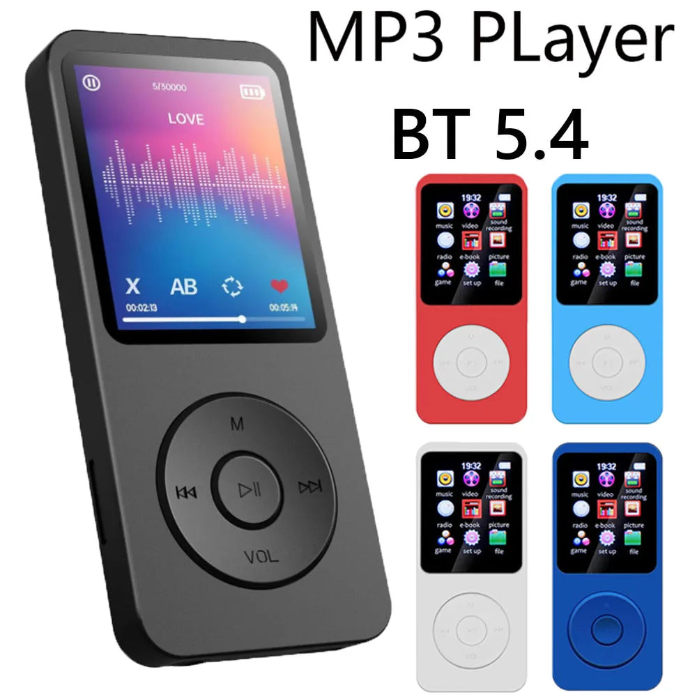 VKTECH MP3 Player With Built In Speaker HiFi Bluetooth 5.4