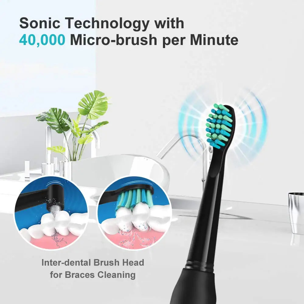 Fairywill FW507 Electric Sonic Toothbrush Waterproof USB Rechargeable