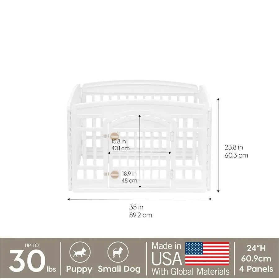 USA Made 4 Panel Canine Playpen With Door Indoor Use