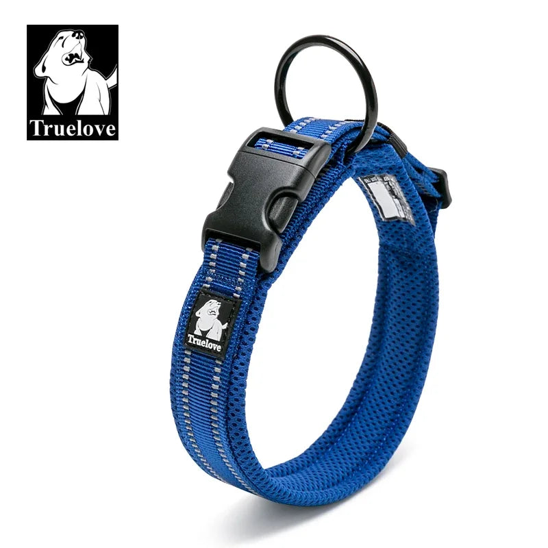 TRUELOVECN Truelove Nylon Dog Collar Padded Reflective Quick Release