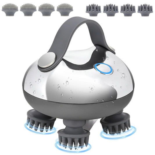 APWIKOGER Electric Scalp Massager With 8 Silicone Heads