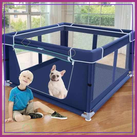 Pet Playpen With Gate Indoor Outdoor Dog Fence For Puppies