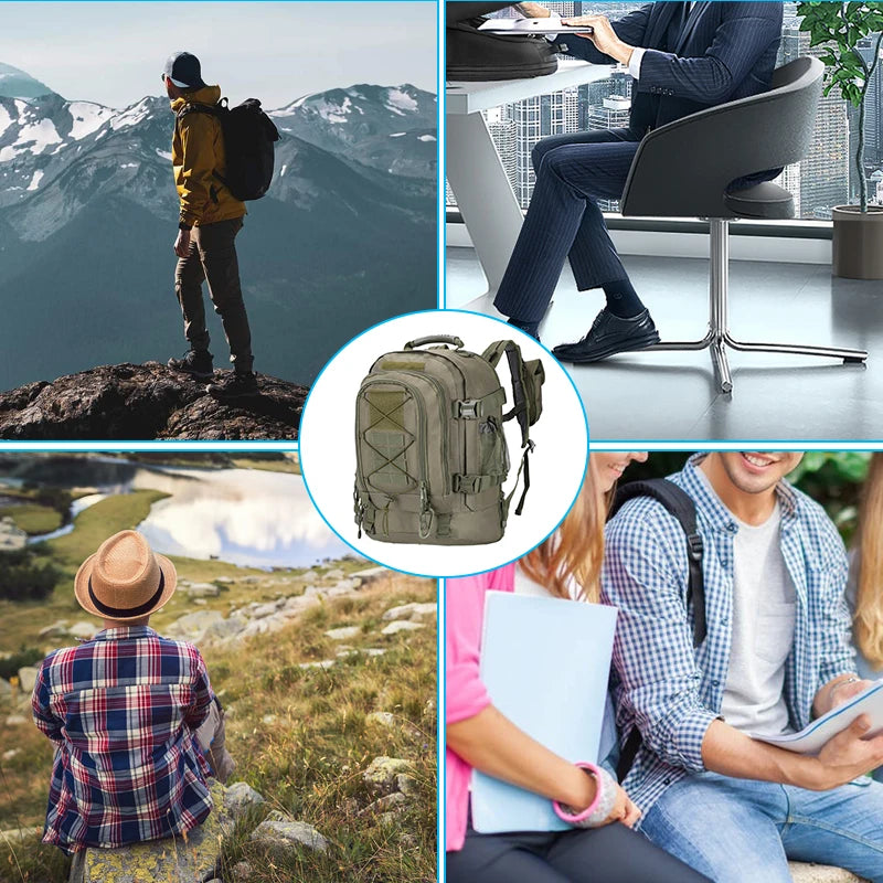 LQARMY Tactical Backpack Molle Rucksack For Hiking Camping