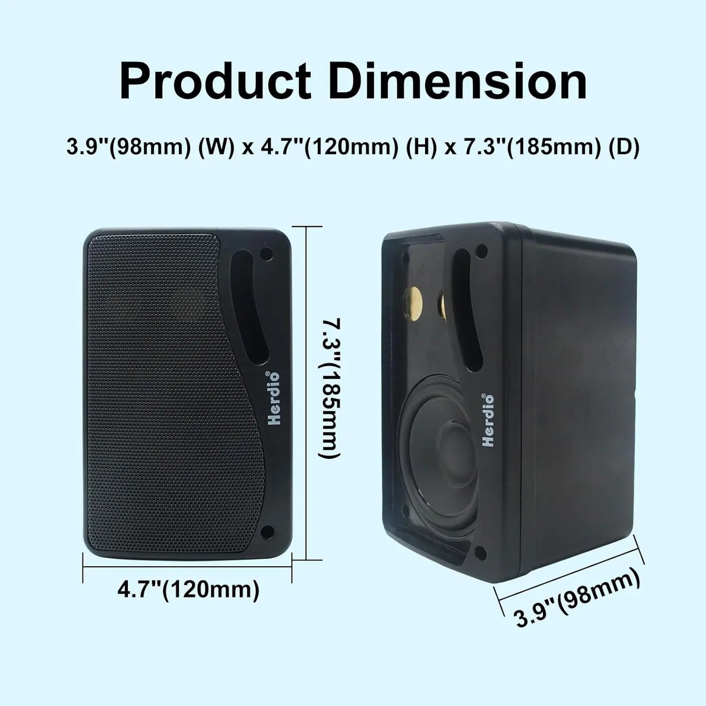 Herdio Outdoor Passive Speakers Three Way Waterproof Wall Mount