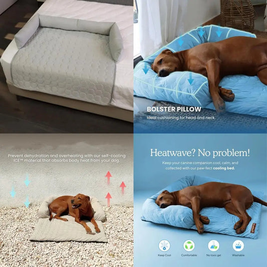 Chill Max Cooling Dog Mattress for Breathable Washable Comfort