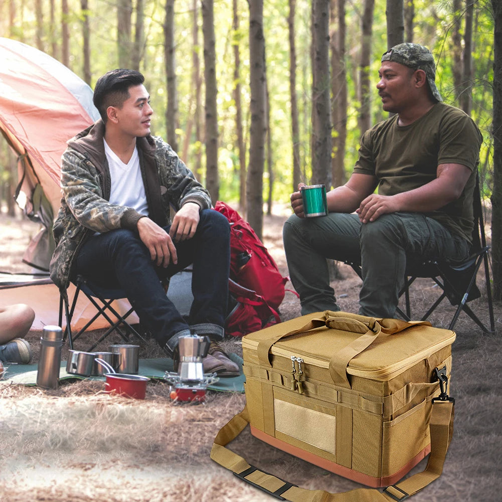 VKTECH Camping Cooking Utensil Organizer Collapsible Storage Case